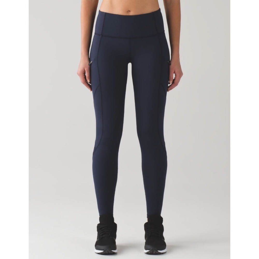 LULULEMON $118 Womens 6 Navy Blue Cadence Crusher Full Length Leggings F19